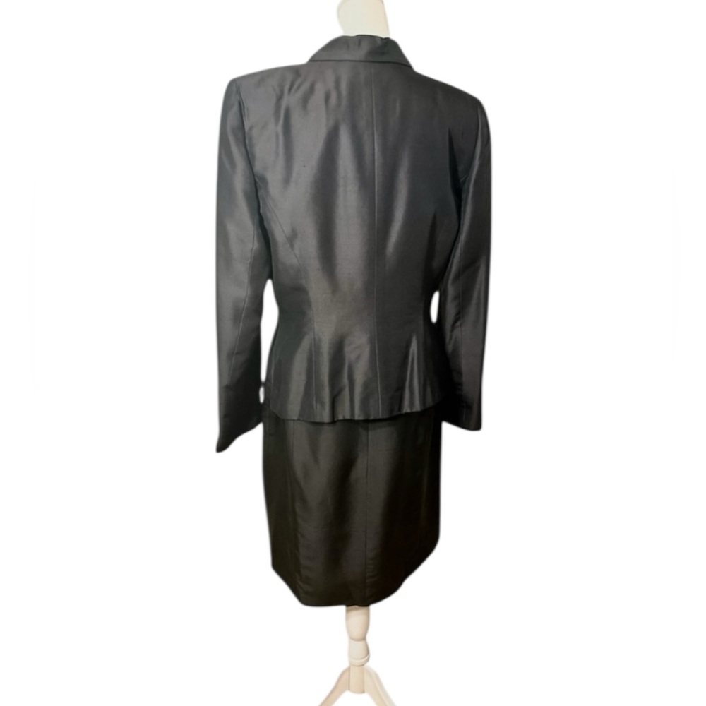 Tina Hagen L A SILK Vintage Dress Suit Embroidered Sz12 Formal Wedding guest - Picture 7 of 16